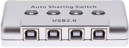 LipiWorld 4Port USB 2.0 Mini Share Switch Hub Splitter Auto Printer Scanner Auto Sharing switch USB Hub