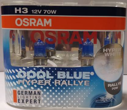 OSRAM H3 62151 Cool Blue Hyper Plus/Rallye 5000K (12V, 70W) - Set of 2 Bulbs: Headlight Car LED (12 V, 70 W)
