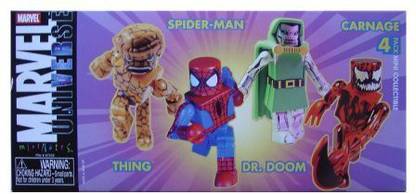 DIAMOND SELECT Marvel Universe Minimates 4 Pack Thing, Spider-Man, Dr. Doom, Carnage