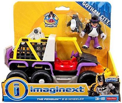 Imaginext New! Gotham City Dc Superfriends Batman Villain Vehicle With Minifigure - Penguin & 8 Wheeler Truck