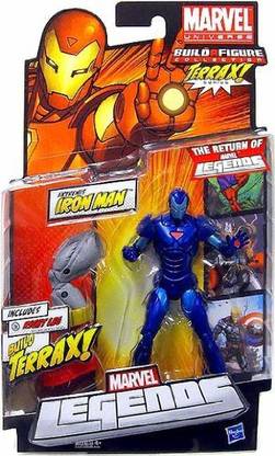 Iron Man Extremis Blue Marvel Legends Build A Figure Series 1 Action Figure