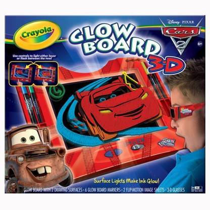 CRAYOLA Color Explosion Cars 2 Glow Board 3D
