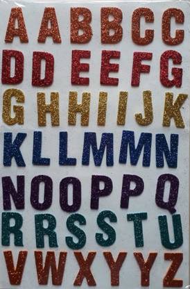 BestUBuy Glitter Alphabets Design Foam Sheet Sticker
