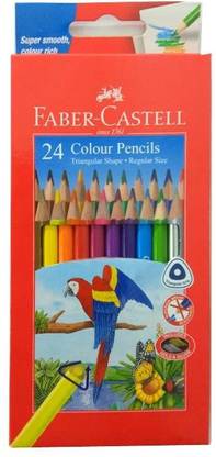 FABER-CASTELL 118024 TRIANGULAR Shaped Color Pencils