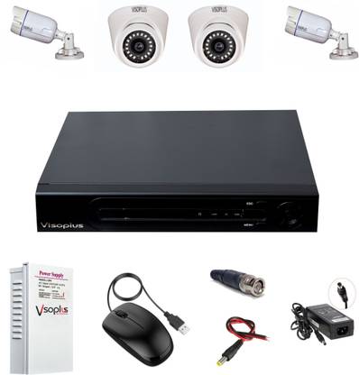 Visoplus Combo 4 CCTV Camera Kit (All Accessories) Security Camera