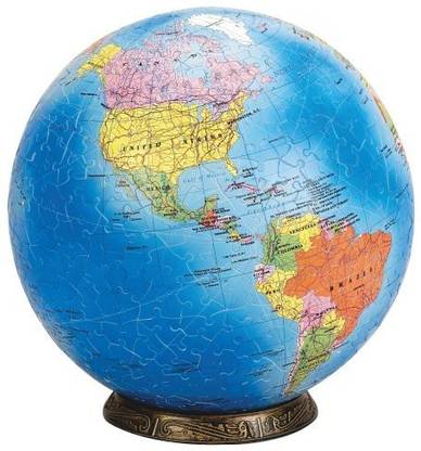 Warren Puzzle Esphera 360 9 540 Pieces World Globe: Political Map by Mega Brands by
