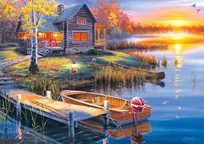 Buffalo Games - Darrell Bush - Autumn At the Lake - 300 Large Piece Jigsaw Puzzle
