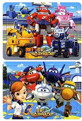 Super Wings Season 2 New Zipper Puzzle (2 Puzzle Set) Zipperbag Case