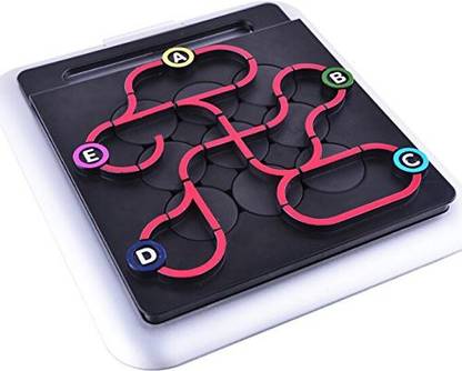 Wisdomtoy Plastic Twist Subway Connecting Stations Track Maze Puzzle Board Game Educational Toy