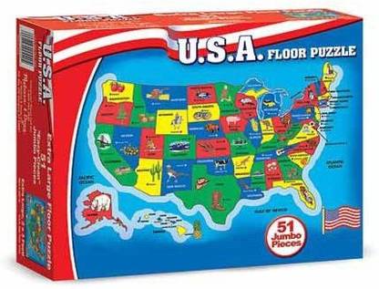 MELISSA & DOUG Amazing Melissa and Doug U.S.A. Map Floor Puzzle