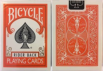 Bicycle Orange Rider Back Playing Cards Poker Size Deck USPCC