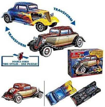 Wrebbit Reversible Car, 751 Piece 3D Jigsaw Puzzle Made by Puzz-3D