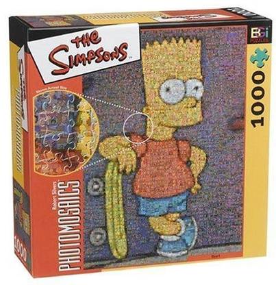 Buffalo Games Photomosaic Puzzle featuring Bart Simpson of The Simpsons with Skateboard