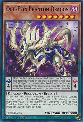 Yu-Gi-Oh! Odd-Eyes Phantom Dragon - LEDD-ENC03 - Common - 1st Edition - Legendary Dragon Decks (1st Edition)