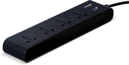 V-Guard 4 Socket Power Strip with Fuse and MOV (5m-Black) 4  Socket Extension Boards