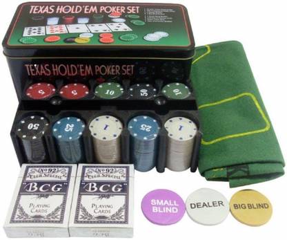 Styleys Texas Hold'em Poker Set Casino Game with 200 Chip, Small