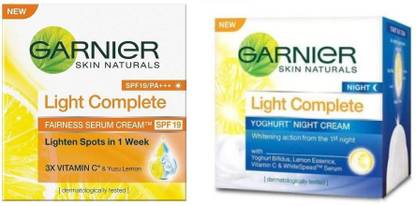 GARNIER Light Complete (Fairness Serum Cream + Yoghurt Night Cream)