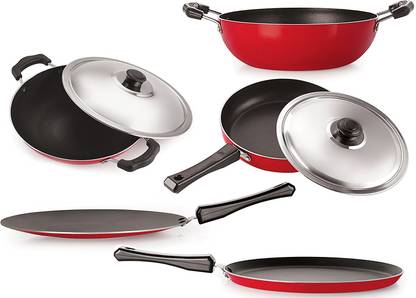 Omic Classic Range Best Quality Non Stick Cookware Gift Set (Pack Of 5) Non-Stick Coated Cookware Set