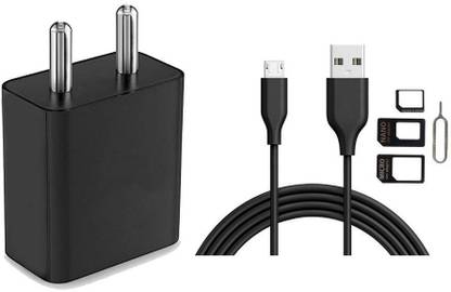 A2Z shop Wall Charger Accessory Combo for Videocon Graphite V45BD, Krypton 30, Delite 11, Delite 21, Graphite1 V45ED, Krypton3 V50JG, Cube 3, Ultra30, Infinium Z45Q Star, Krypton V50DA, Zest V35CB, Challenger V40DF, Krypton V50FG, Challenger V40UE, Graphite2 V45GD, Krypton2 V50GI, Infinium Z41 Lite Plus, Krypton V50FA, Infinium Z42 Nova, Graphite V45DD Charger Original Adapter Like Wall Charger 2.1 Ampere With 1.2 M USB Data Charging Cable