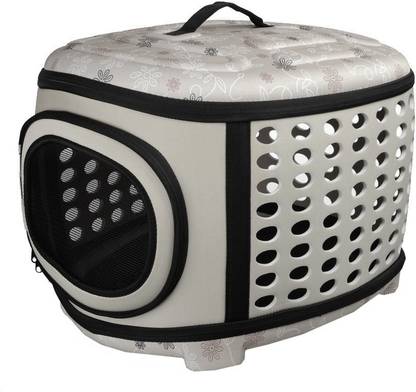 Urbancart foldable / portable pet carrier with breathable holes ( Grey ) Airline Pet Carrier