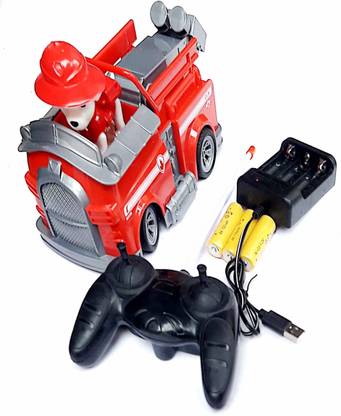 SHIVA1341 PAW PATROL RADIO CONTROL RED FIRE BRIGADE VEHICLE WITH REMOTE CONTROL TOY FOR KIDS (Multi Color)