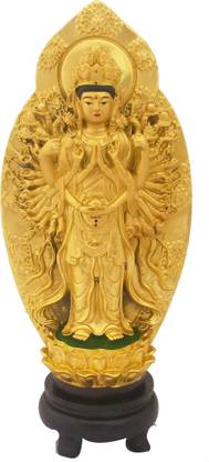 Divya Mantra Lady Buddha/Guan Yin/Kwan Yin/Kuan Yin/Tara Devi Goddess of Mercy and Compassion Idol Sculpture Statue Murti Decorative Showpiece  -  19 cm