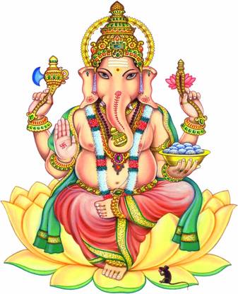 Pixel Print 55 cm Ganpati Bappa Removable Sticker