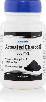 HealthVit Activated charcoal 500 mg 60 Tablets