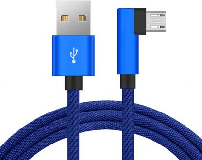 STA USB Type C Cable 1.2 m Nylon Braided 1.20 Mtr USB "C" Type Fast Charge & Sync Cable L- shape Connector New generation USB C Type Cable  (Blue)