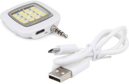 SACRO GVL_549Gmi 16 LED mobile flash||3.5 mm jack flash|| Mobile camera flash light|| Selfie Flash|| Flash Light|| Flash for brighter Selfie|| Color may vary||compatible with oppo,vivo, samsung,sony, gionee, lava and all smart phones Flash