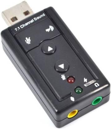 फिनेस्ट Mini 7.1 CH Channel USB Sound Card Mic Speaker 3D External Sound Cards Adapter for Desktop Notebook USB एडाप्टर