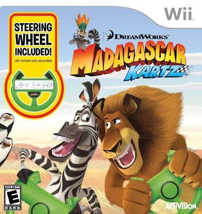 Activision Madagascar Kartz with Wheel - Nintendo Wii (Bundle with Wheel)