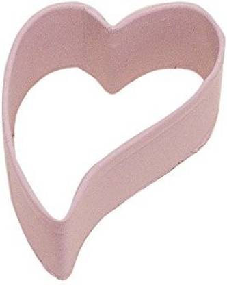 CybrTrayd R&M Folk Heart 2.5" Cookie Cutter Pink With Brightly Colored, Durable, Baked-on Polyresin Finish