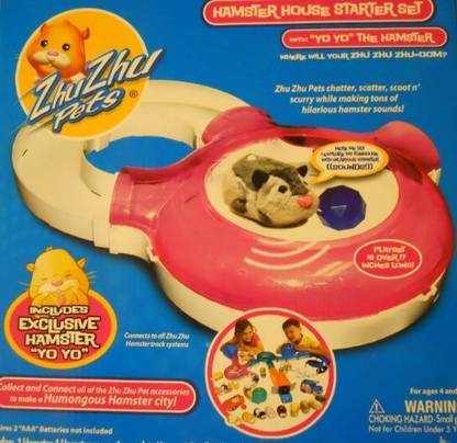 Zhu Zhu Pets Hamster House Starter Set Includes Exclusive Yo Yo Hamster, Room, Mini Ball, Door Cap, Connectors, Complete U-turn