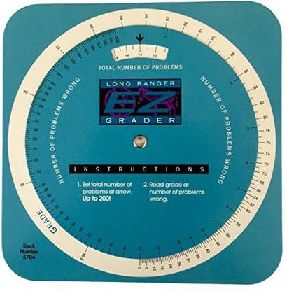 E Z Grader Grading Calculator - E-Z Grader Teacher's Aid Scoring Chart - Circular Long Ranger