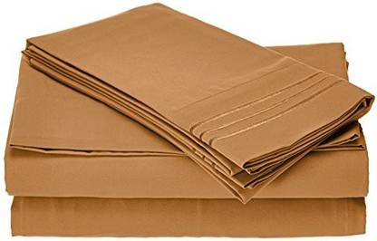 Elegant Comfort 3-Piece 1500 Thread Count Egyptian Quality Bed Sheet Sets with Deep Pockets, Twin/X-Large, Bronze