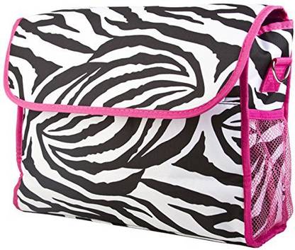Ever Moda Zebra Print Diaper Bag with Change Pad (Pink)