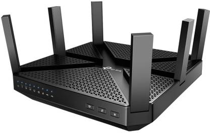 TP-Link Archer C4000 Router 2.4 GHz, 5 GHz 4000 Mbps Wifi Speed Tri Band External Antenna Ethernet (Cable Broadband)