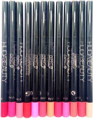 Huda Beauty Matte Long Lasting Lip Liner Pencil Pack of 12