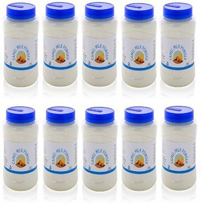 Nutra Vita Camel  Ten Units of 40 G Each (Freeze Dried,Gluten Free, No Additives, No Preservatives) Packed in Reusable PET Bottles Flavored Milk Powder