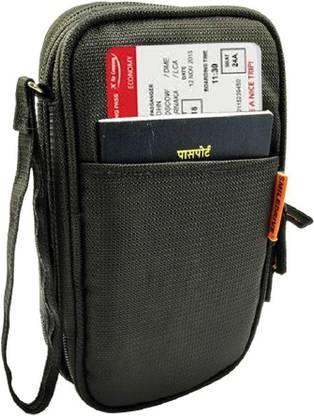 Smiledrive Dual Layer Travel Passport Gadget Bag Holder with Adjustable Trolley-bag Handle Strap - Made in India