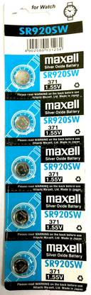 Maxell SR920SW, 371 , 1.55V Alkaline Button Cell - 5 pieces  for Watch  Battery