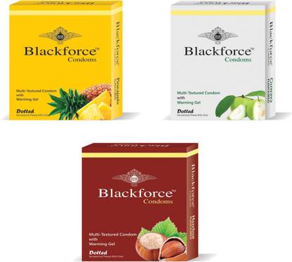 Black Force 3pcs combo of special blackforce Condom
