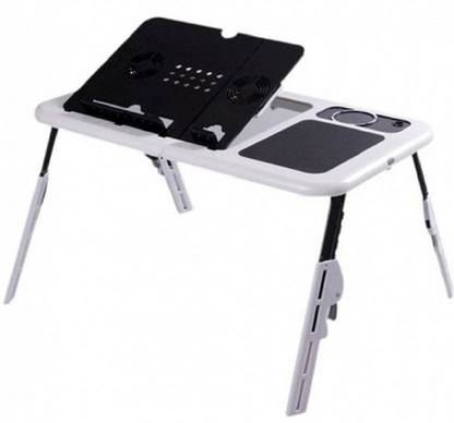Elegant shopping Portable Folding Laptop Desk Stand Table With Adjustable Legs, 2 Cooling Fans and USB Port for Cooling Laptops (ESPLKM-0066) 2 Fan Ergonomic Cooling Pad with Adjustable Height