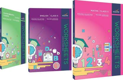 Edurite Combo Worksheets For Class 5 (Mathematics, English And Environmental Science)