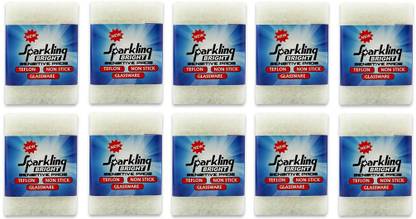 Sparkling BRIGHT - Sensitive Scrub Pads - For Teflon, Non Stick, Glassware, Crockery, Other Delicate & Sensitive items etc - Thick Pad Scrub Pad