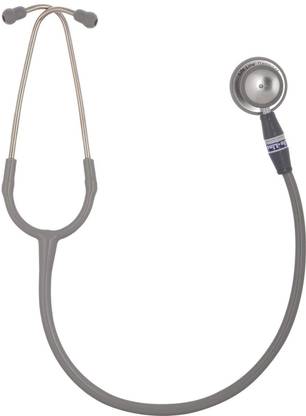 Lifeline GAMMA (Eco.) STH015 Aluminium Chest Piece with Bright Silver Finish Sensitive Diaphragm Stethoscope Grey Acoustic Stethoscope
