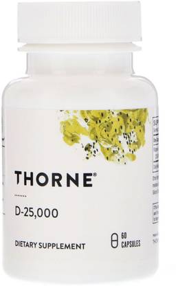 Thorne Vitamin D-25,000 - D3 Supplement - 25,000 IU - 60 Capsules