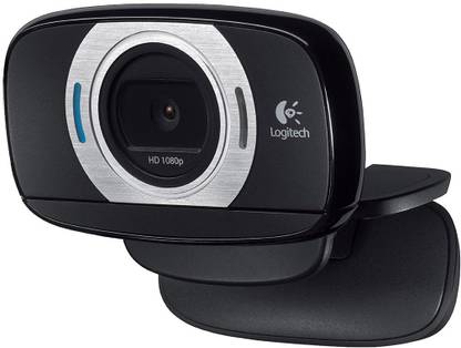 Logitech HD Laptop Webcam C615 with Fold-and-Go Design, 360-Degree Swivel, 1080p Camera 0 HD  Webcam with Built-In Microphone USB Connectivity