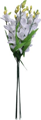 A2E Artificial Flower Orcade Stick Of 5 In 1 Multicolor Orchids Artificial Flower